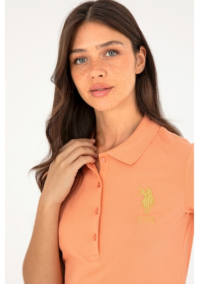 U.S. Polo Assn. Kadın Somon Basic Polo Yaka Tişört 50280071-VR047