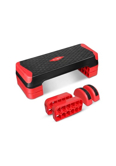 2'si 1 Arada Ayarlanabilir Aerobik Adım Platformu Fitness Egzersiz Stepper, Ekstra Yarım Yuvarlak Bacaklı, Ev Egzersi