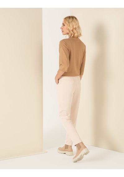 Pierre Cardin Kadın Krem Kanvas / Chino Pantolon 50254361-vr071 Krem Pierre Cardin Kadın Krem Kanvas / Chino Pantolon 50254361-vr071 Krem