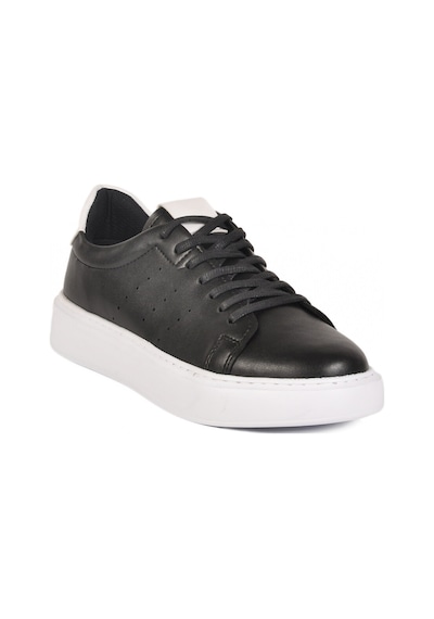 Siyah Beyaz Bağcıklı Hafif Erkek Sneaker 136 M Siyah-beyaz