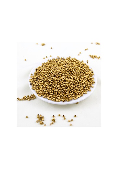 Mat Gold 3 Mm Plastik İnci Boncuk Takı Aksesuar Malzemesi 25 Gr