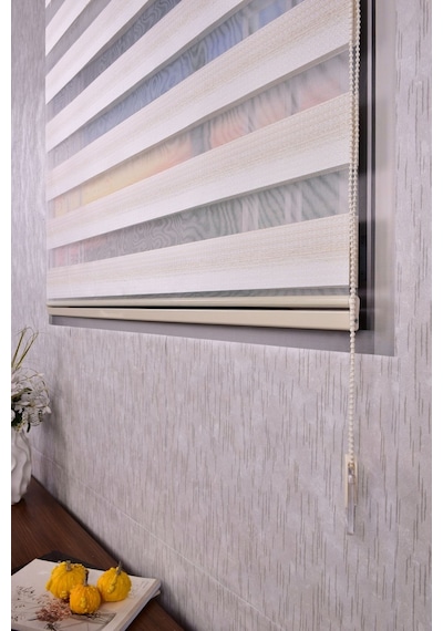 Gold Kendinden Desenli Etek Dilimsiz Ds11747 V2 Zebra Stor Güneşlik Perde