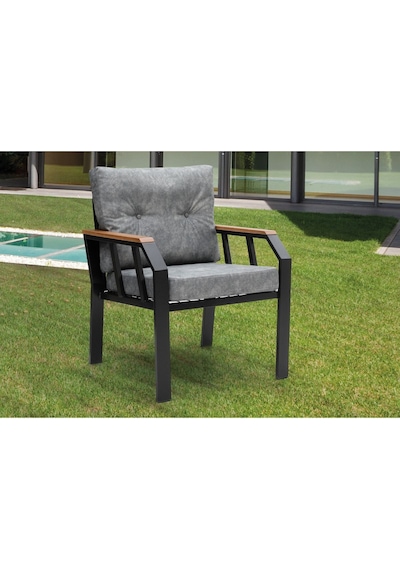Tu Tienda Nergiz 2 1 1 Masa Bahçe Balkon Mutfak Mobilyası,gri Gri