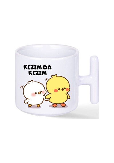 Annem De Annem Kızımda Kızım 2'li Hediye T Kulplu Bardak Beyaz