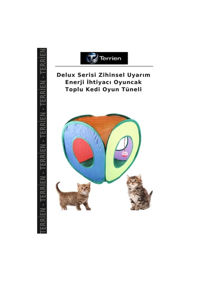 Delux Serisi Zihinsel Uyarım Enerji İhtiyacı Oyuncak Toplu Kedi Oyun Tüneli