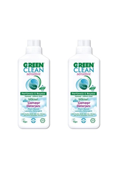 U Green Clean Green Clean Sensitive Bitkisel Çamaşır Deterjanı 1000 Ml X2 Adet