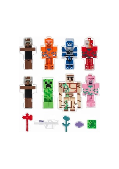 Tıfıl Toys Golemli Minecraft 8 Karakter 8 Aksesuar 16 Parça Çocuk Figür Oyun Seti
