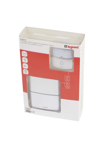 Legrand Serenity Rf Alüminyum Wireless Kapı Zili 30 Melodi 094271