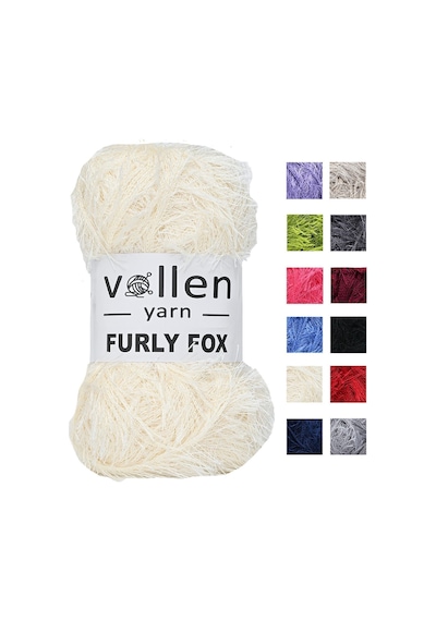 Furly Fox El Örgü Ipi Hırka Kazak Ipliği,tuylu Ip,pelus Ip,sakalli Ip,battaniye Ipi,paspas Ipi,krem