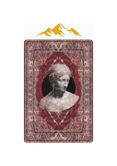 Modern Desenli Dijital Baskı Kaymaz Taban Halı H1081 Renkli