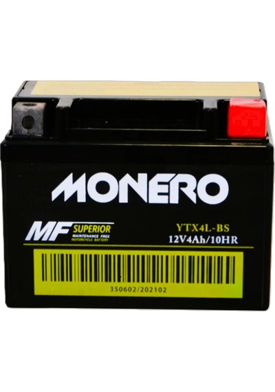 Monero Akü Ytx4l Bs 12v4ah Bws 100 Sfc