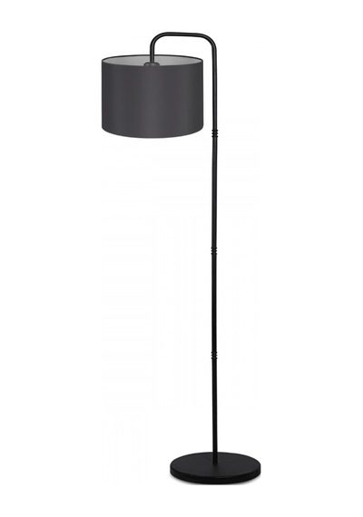 Suitable Metal Gövdeli Antrasit Kumaş Başlık Çok Amaçlı Lambader Salon Köşe Lambası Antrasit