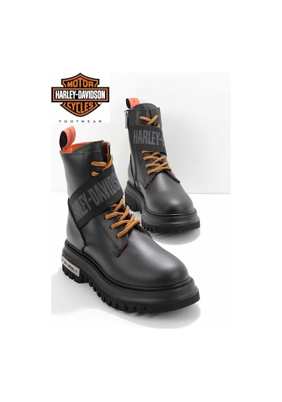 Harley Davidson Black Hakiki Deri Kadın Bot & Bootie Hd0777055403 Black