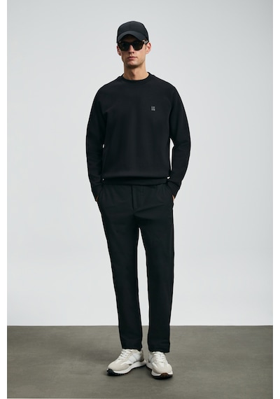 Lufian Grant Erkek Sweatshirt Siyah Siyah 112030179100100 Siyah