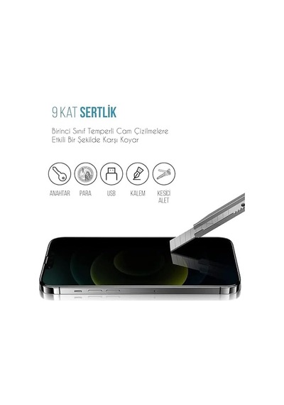 Apple İphone 13/13 Pro / 14/16e/17e İçin Hayalet Ekran Koruyucu Kolay Kurulum Kitli Camın Altında Kesinlikle Toz Bırakmayan Ekstra Güçlendirilmiş Koruma Ve Gizlilik Sağlayan Cam Koruyucu