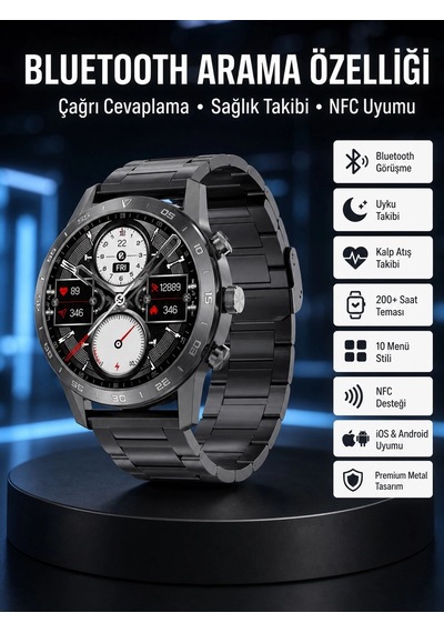 Mey İthalat Çağrı Cevaplama Sesli Asistan Çoklu Dil Desteği 5.0 Bluetooth Akıllı Saat