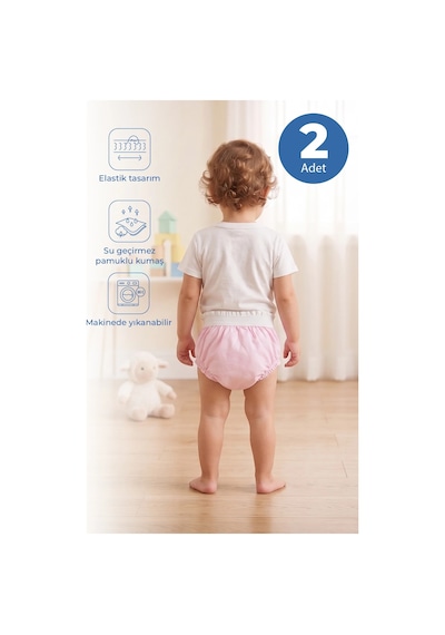 Babyjem Alıştırma Külodu 2'li Paket 3 Yaş Pembe