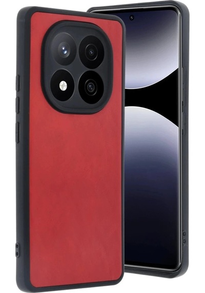 Durukar Redmi Note 14 Pro 5g Kılıf Aras Deri Kapak - Kırmızı