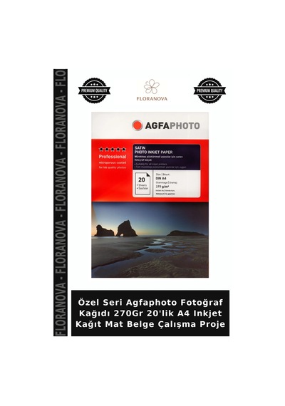 Özel Seri Agfaphoto Fotoğraf Kağıdı 270gr 20'lik A4 Inkjet Kağıt Mat Belge Çalışma Proje