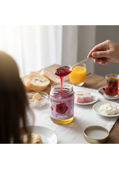 400 Gr %65 Meyveli Doğal Isparta Gül Reçeli