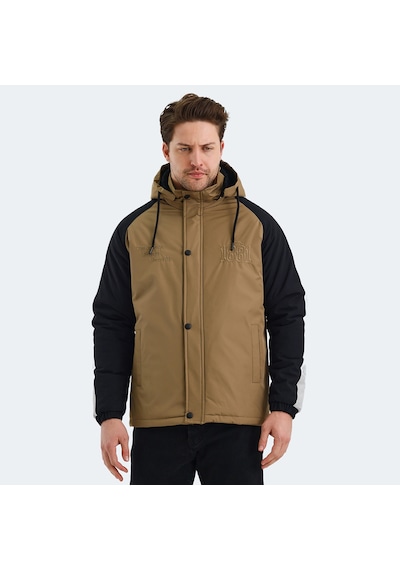 Slazenger HINOX Erkek Kapüşonlu Bej Mont & Kaban