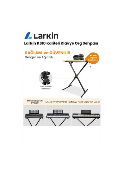 Larkin Ks10 Üst Kalite 7 Kademeli Klavye Org Sehpası Sabitleme Kayışlı