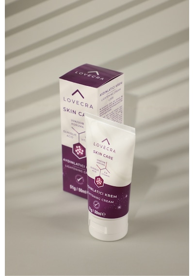 Aydınlatıcı Krem Yoğun Nemlendirici Beyazlatıcı Leke Karşıtı E & A Vitamini Glycolic Asit 50ml