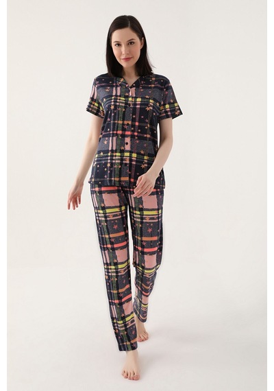 Arnetta Arnetta Lacivert Kadın Gömlek Pijama