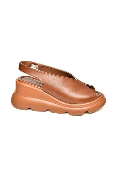 Fox Shoes U312255009 Taba Kalın Tabanlı Kadın Sandalet Taba-suni Deri Taba