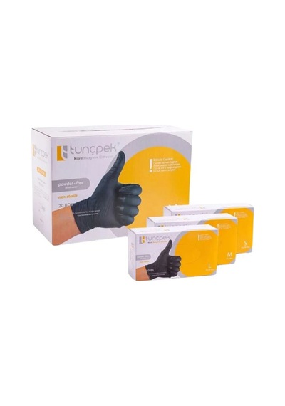 Tunçpek Nitril Siyah Eldiven S Küçük Boy 100pcs