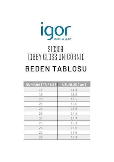 Igor Tobby Gloss Unicornio Kız Şeffaf Simli Sandalet S10309-091 Beyaz