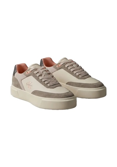 Calvin Klein Prıme Cupso Laceup L, 0j6 Krem Kadın Spor Ayakkabı & Sneaker