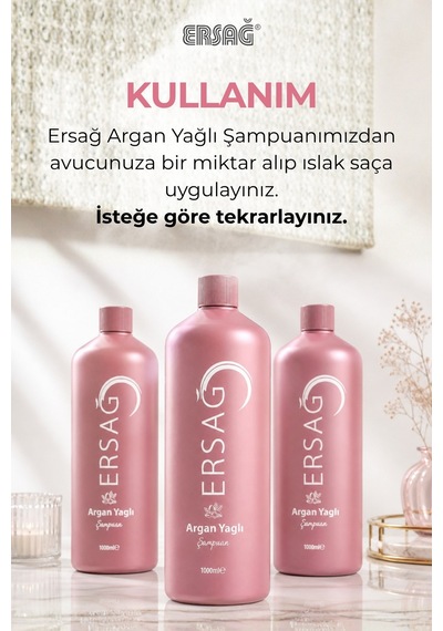 Ersağ Argan Yağlı Şampuan  1 L