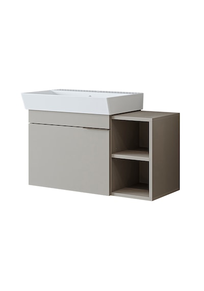 Likya Tek Kapaklı Açık Raflı Lavabolu 82 Cm Banyo Dolabı Alt, Lavabolu Alt Banyo Dolabı Kumtaşı Likya Tek Kapaklı Açık Raflı Lavabolu 82 Cm Banyo Dolabı Alt, Lavabolu Alt Banyo Dolabı Kumtaşı
