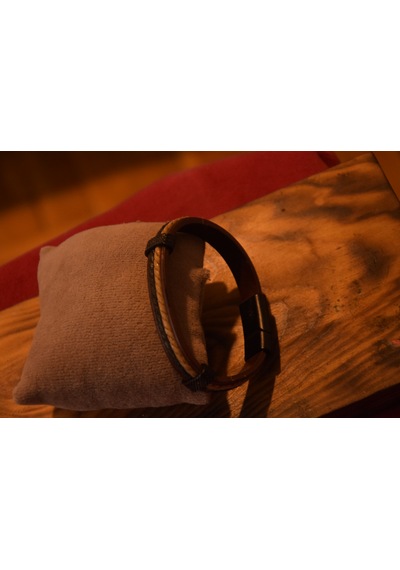 Gerçek Deri Bileklik Mıknatıs Kopçalı Kolay Günlük Kullanım Kahverengi-koyu Kırmızı-ten Rengi