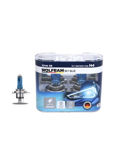 Cosmotex 8682005502516 Ampul 12v H4 100/90 P43t Sky Blue Beyaz Işık