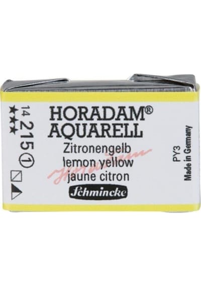 Schmincke : Horadam Aquarell Artist Sulu Boya : Tam Tablet : Seri 1 215 Lemon Yellow