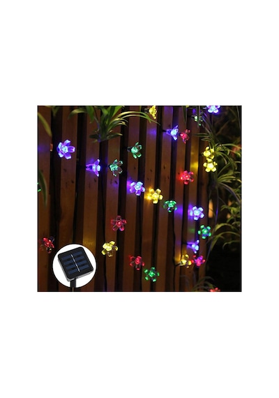 Solar 5m 50 Led Papatya Rgb 8 Fonksiyonlu - Led Işık Çok Renkli