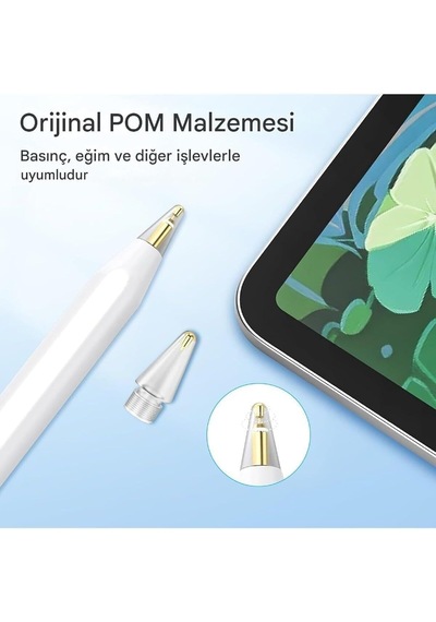 Apple Pencil Uyumlu Yedek Uç Seti, 6'lı Stylus Kalem Ucu, 1. Ve 2. Nesil, Usb-c Ve Pro, İpad Kalem Ucu Belirtilmemiş