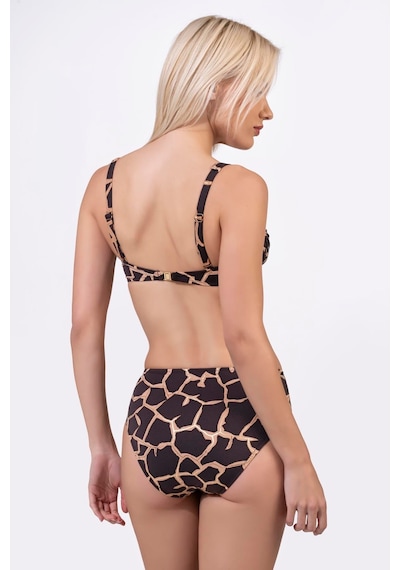 Endeep Kadın Toparlayıcı Desenli Kahverengi Bikini Takımı