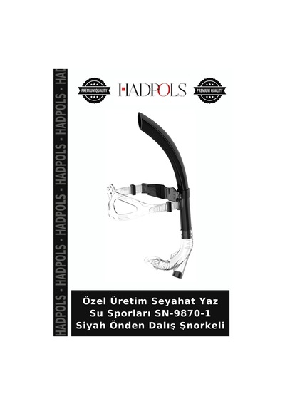 Özel Üretim Seyahat Yaz Su Sporları Sn-9870-1 Siyah Önden Dalış Şnorkeli