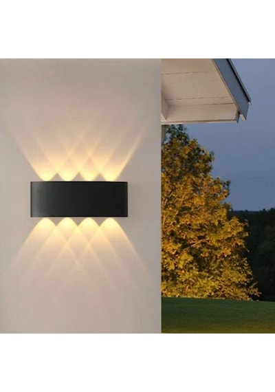 15 Watt, Amber Işık Ledli, Çok Kaliteli İç Ve Dış Mekan Aydınlatma Armatürü, Led Bahçe Duvar Apliği Amber