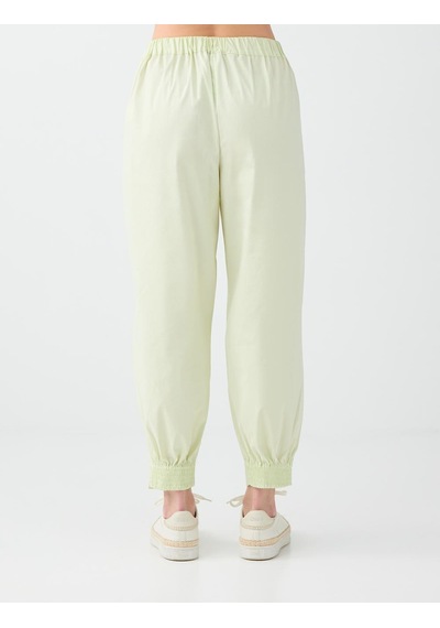 Jimmy Key Mint Yeşili Beli Lastikli Pamuk Karışımlı Poplin Pantolon 6sw187657332