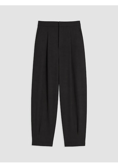 Lcw Comfort Siyah Regular Fit Kadın Pileli Kumaş Pantolon