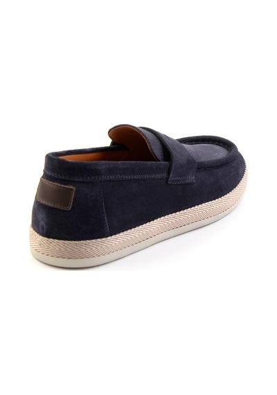 Bambi Lacivert Leather Erkek Espadril E01901361702 Lacivert