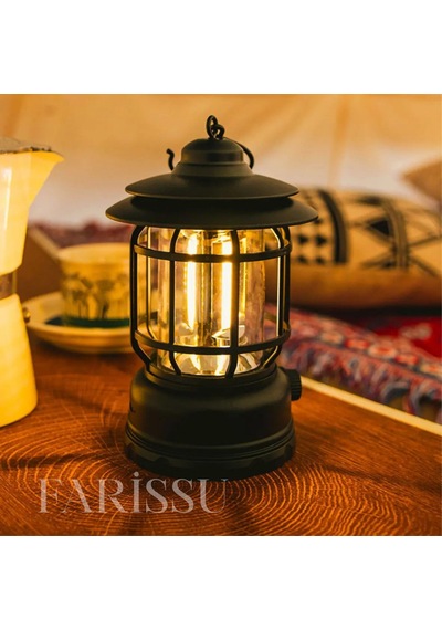 Alaska Retro Şarjlı Kamp Lambası - Ipx4 Su Geçirmez, Dimmer Ayarlı, 1200mah Led Fener Renkli