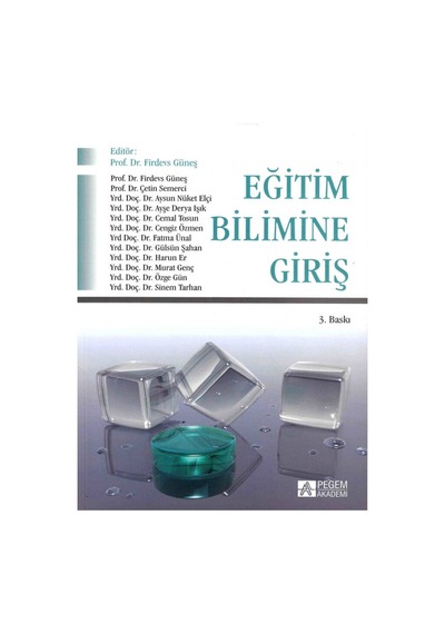 Pegem  Akademi Yayıncılık - Eğitim Bilimine Giriş