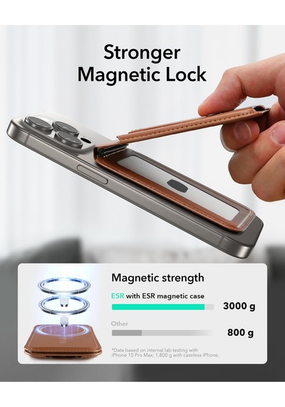 Halolock Magsafe Wallet Standlı Cüzdan Kahverengi Kahverengi