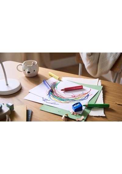 Faber-castell Grippy 110624 Set, 10 Jumbo Renkli Kalem, Küçük Çocuklar İçin, Kolay Yıkanabilir Boya