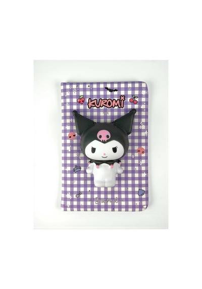 Bakgelal Lisanslı 3d Squishy Figürlü Günlük Defter Hello Kitty, Kuromi, My Melody Karakterli Yumuşak Kapaklı Sevimli Not Defteri 1 Adet - Bgasqhkkuro002 Lila